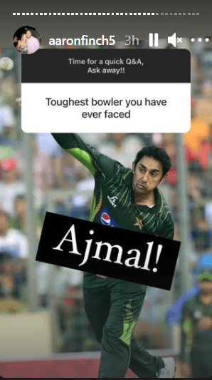 Aaron Finch names Saeed Ajmal as the toughest bowler he has faced