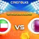 KUW vs QAT Live Score, T20 World Cup 2022 Asia A Qualifier 2021 Live Score Updates, Here we are providing to our visitors KUW vs QAT Live Scorecard Today Match.