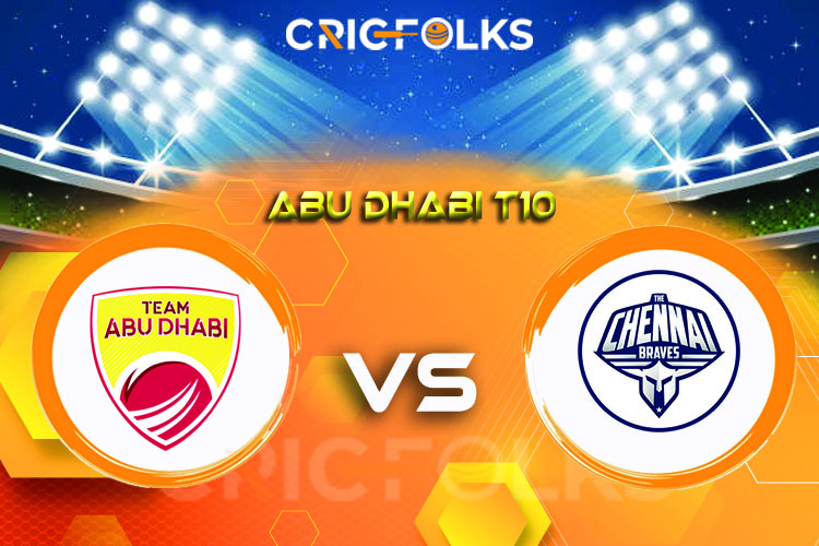 CB vs TAD Live Score, Abu Dhabi T10 League 2021 Live Score Updates, Here we are providing to our visitors CB vs TAD Live Scorecard Today Match in our official..